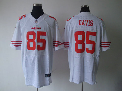 Nike Elite Jersey nfl San Francisco 49ers 85 Vernon Davis White